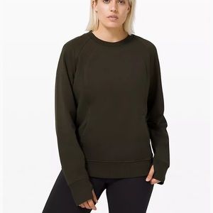 Lululemon scuba crew. Dark olive. NWT sz 6